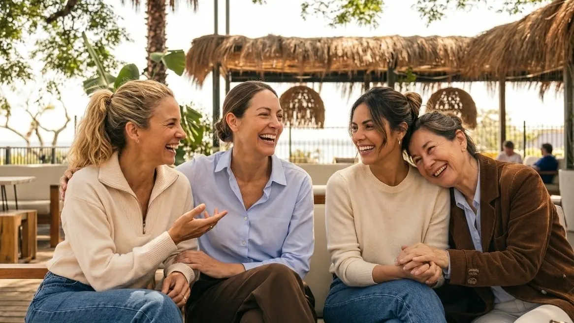 Mujeres de distintas edades compartiendo un momento juntas al aire libre